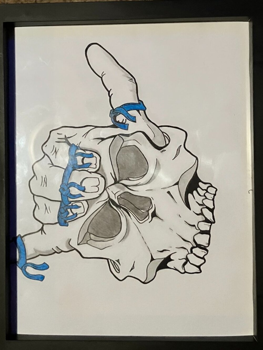 Rocker Skull (Framed)